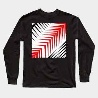 Red and white abstract Long Sleeve T-Shirt